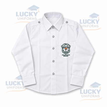 DPS White Full Sleeve School Uniform Shirt