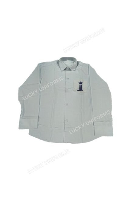 Iconic School Full Sleeve Formal Shirt – Light Grey